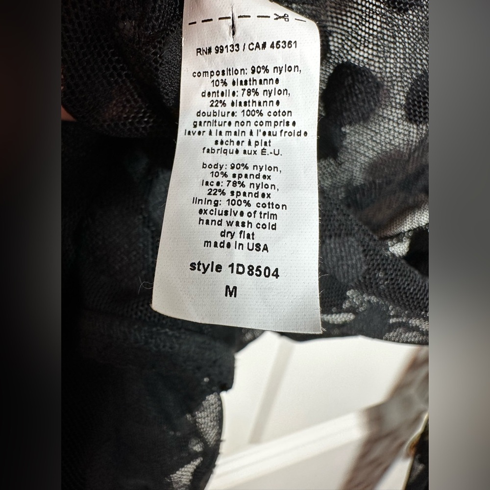 Hanky Panky Black Polka Dot Sheer Bodysuit - Picture 7 of 7